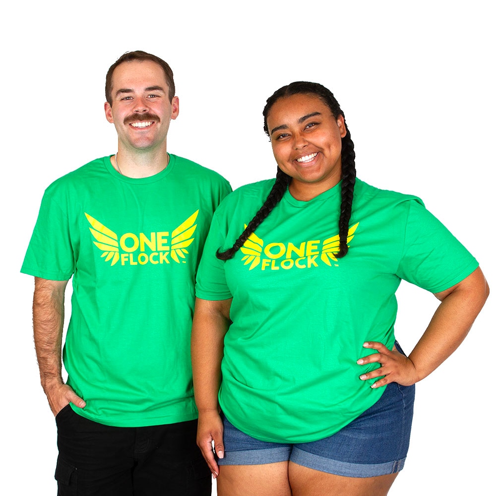 One Flock, McKenzie SewOn, Green, Crew Neck, Cotton, Men, Unisex, Football, One Flock, T-Shirt, 965610